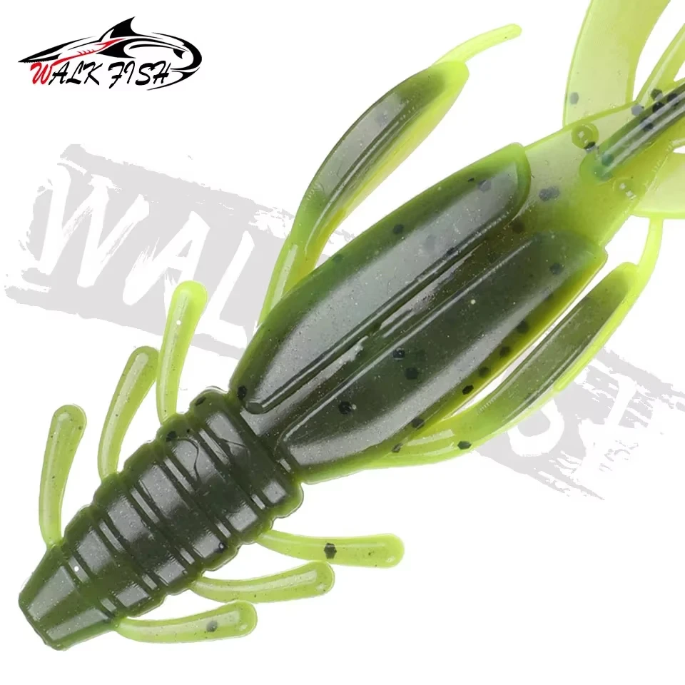 WALK FISH 3 uds 100mm 10g señuelo suave Crazy Flapper Señuelos de Pesca cebos de silicona falsos multi-piernas camarones lubina Peche aparejos de pesca - imagen 2
