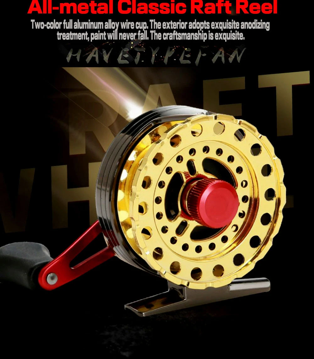 Experimente la máxima artesanía con el carrete de balsas clásico totalmente metálico