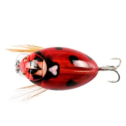 1 Uds nuevo 4cm/3,8g cebo de cigarra señuelo de pesca manivela Wobblers flotantes aparejos de pesca insecto señuelo duro escarabajo marino carpa