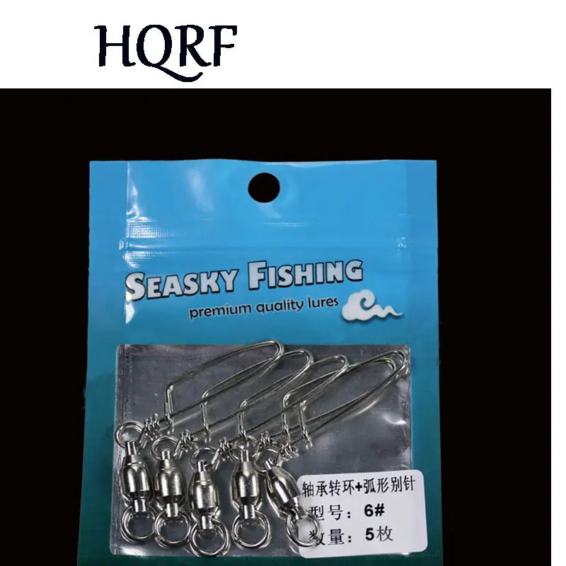 Broche giratorio de pesca de acero inoxidable, conector giratorio rodante, rodamiento de bolas, pasador de tipo curvo, 50 piezas, bolsa de 25 piezas - imagen 2