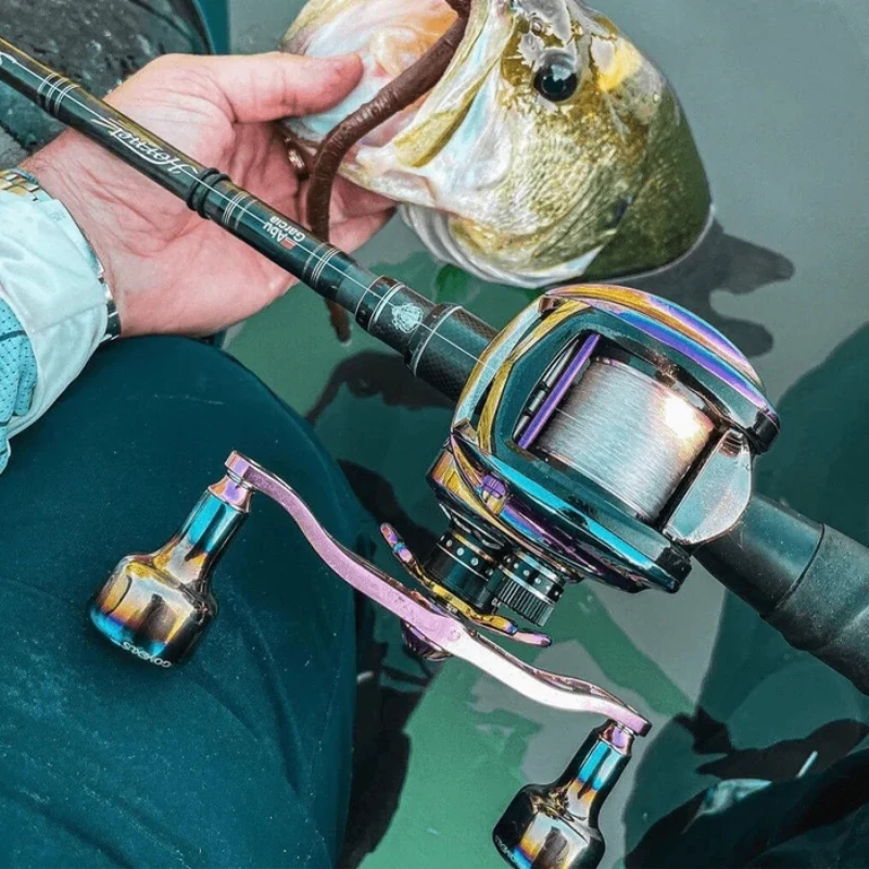 GOMEXUS-mango eléctrico de 120mm con perilla de titanio de 30mm para Shimano SLX Tranx 200 Antares Scorpion Metanium Bantam Curado Baitcaster - imagen 5