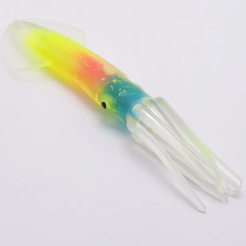 Señuelos de pulpo goma suave coloridas para arrastre atún - imagen 2