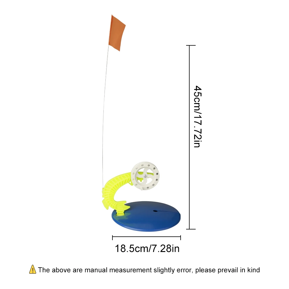 FTK 2 unids/set pesca de invierno caña de pescar en hielo suministro de bandera suministros Tip-up trineo de pesca de plástico banderas de pescadores portátiles - imagen 3