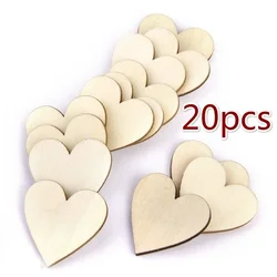 Adornos de madera en forma de corazón para bodas y manualidades