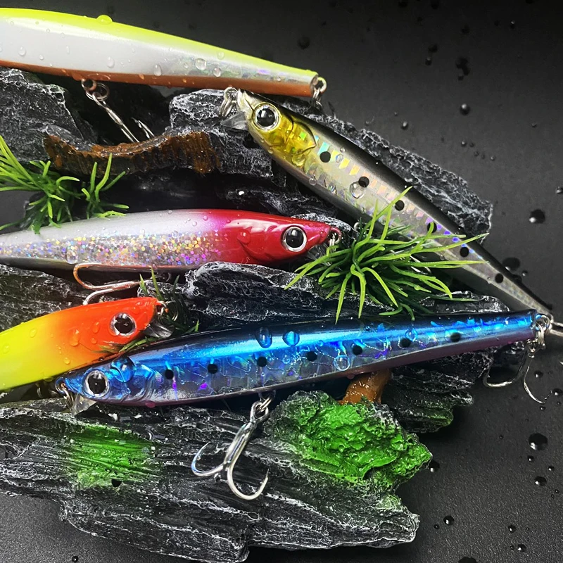 Señuelo de Pesca de pececillo hundido, 105mm, 31g, cebo duro Artificial de fundición larga, Lucio de agua salada para Wobbler Swimbait, accesorios de Pesca - imagen 5