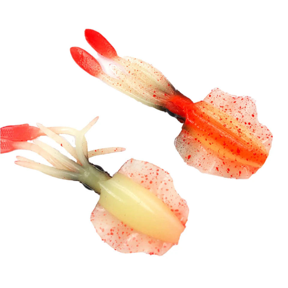 Swolfy, 1 Uds., Mini señuelo de pesca de calamar suave, 6cm, 2g, plantillas luminosas de calamar UV para pesca de agua dulce, cebo Wobbler, aparejos de pesca - imagen 3