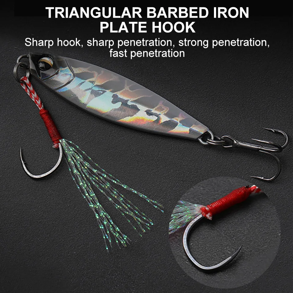 WALK FISH-señuelo de plantilla de Metal para Pesca, cebo Artificial, anzuelo de lubina, aparejos de fundición para hundir, 7g, 10g, 15g, 20g - imagen 2