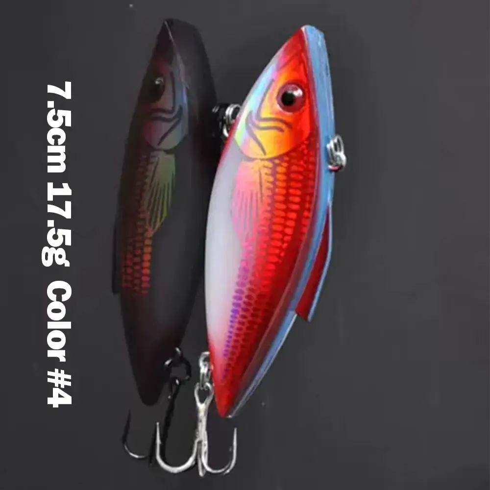 Señuelos de Pesca Vintage con vibración VIB de 6,5 cm/7,5 cm, Crankbaits sin labios, Wobblers que se hunden, cebo duro Artificial de agua salada, aparejos de Pesca - imagen 3