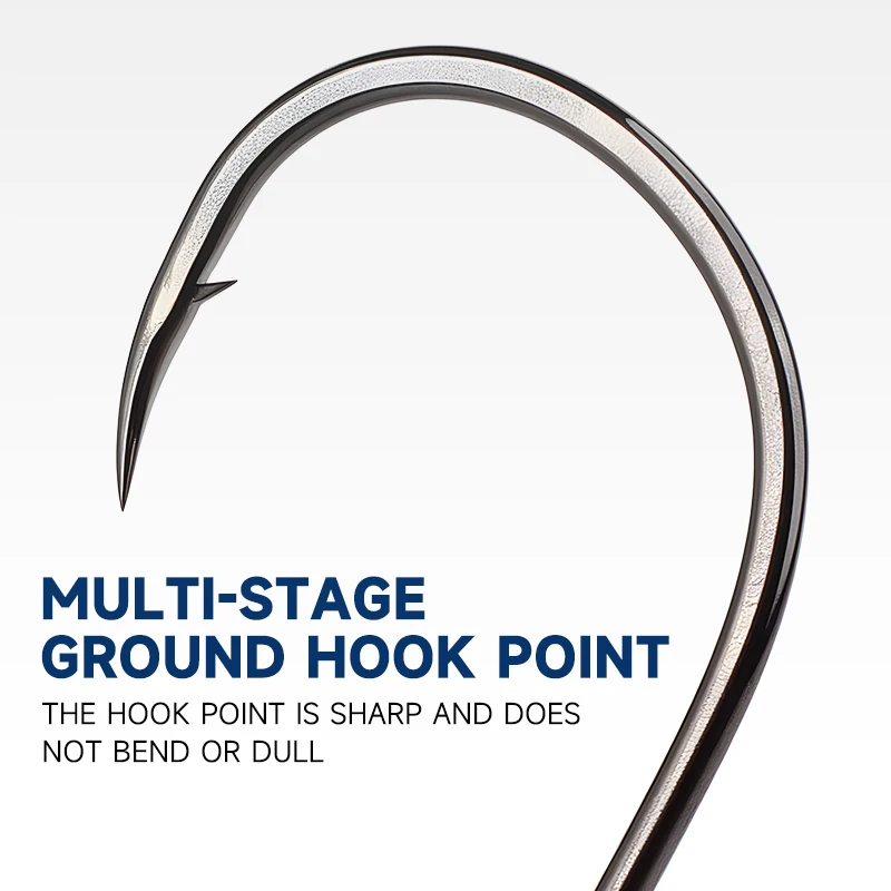 Supercontinente 1 # -4/0 gancho de púas anzuelo de pesca anillo grande anzuelos individuales aparejos anzuelos de gusano con anillo de ojos grandes 10 Uds - imagen 4