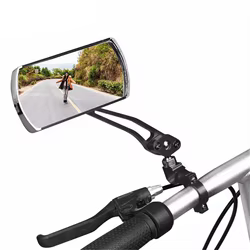 360 °   Vista trasera Flexible para exteriores, manillar giratorio de aleación de aluminio, espejo retrovisor de cristal para motocicleta y bicicleta de montaña