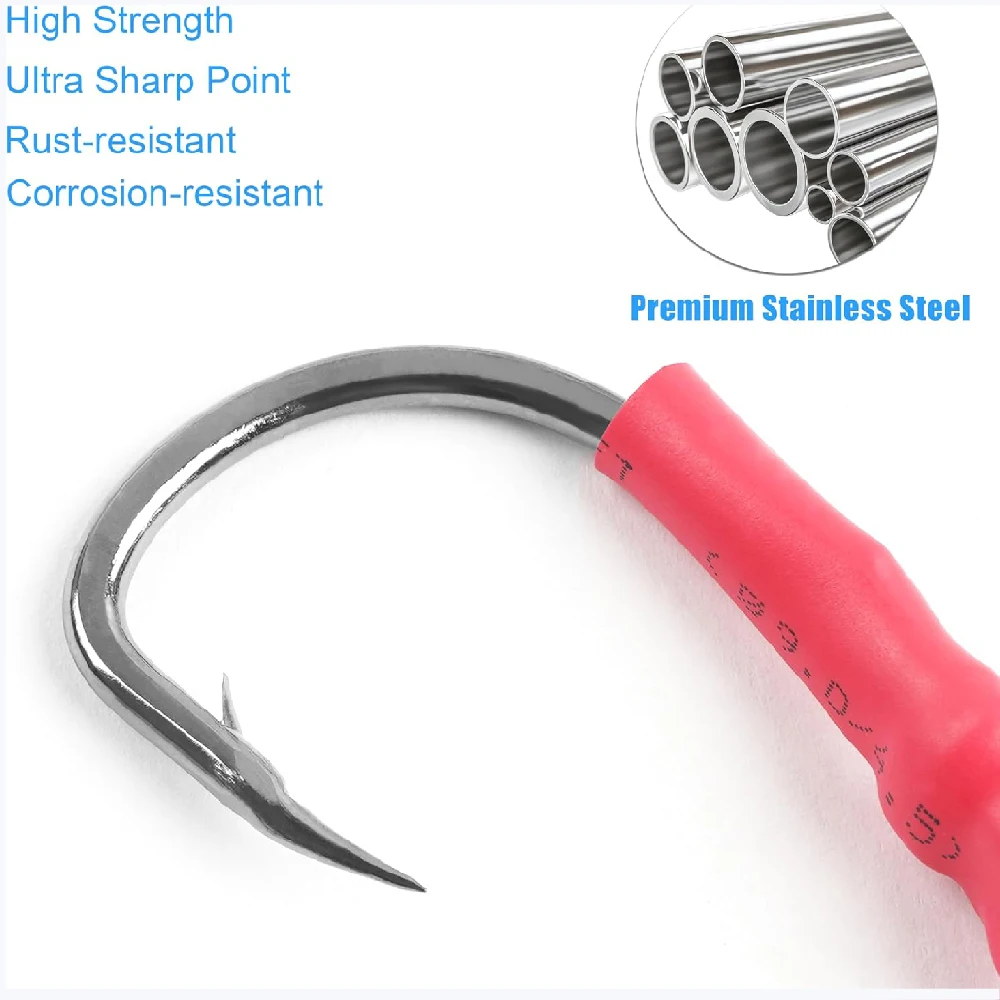 20 piezas anzuelos de asistencia para pesca con línea de PE anzuelos verticales plantilla de metal anzuelos de Jigging de paso lento anzuelos de pesca de acero inoxidable - imagen 4