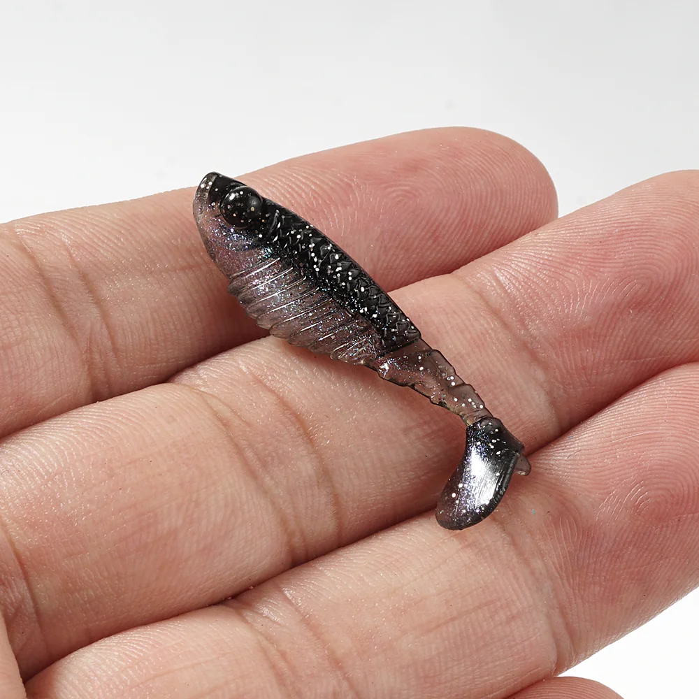 SUNMILE 20 piezas cebo suave de pesca, cebos artificiales de gusano, 3,6 cm/0,8g, Wobblers de pesca en roca, Leurre Souple, señuelo para perca, trucha, lubina - imagen 3