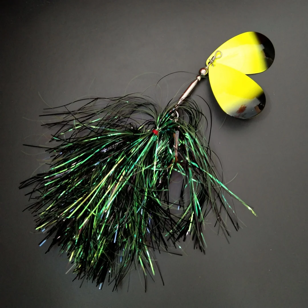 Swolfy, 1 unidad, 25cm, 94g, cebo giratorio de lentejuelas de metal, Señuelos de Pesca, señuelo de pesca duro, Lucio giratorio, Wobbler, accesorios para peces - imagen 5