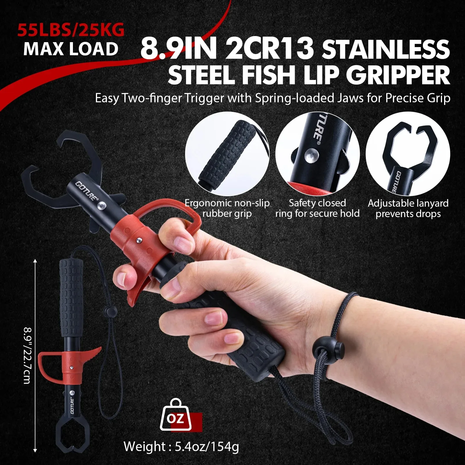 Goture-accesorios de pesca, herramienta de acero inoxidable, alicates de pesca multifuncionales, tijeras de báscula colgante, varias herramientas profesionales - imagen 5