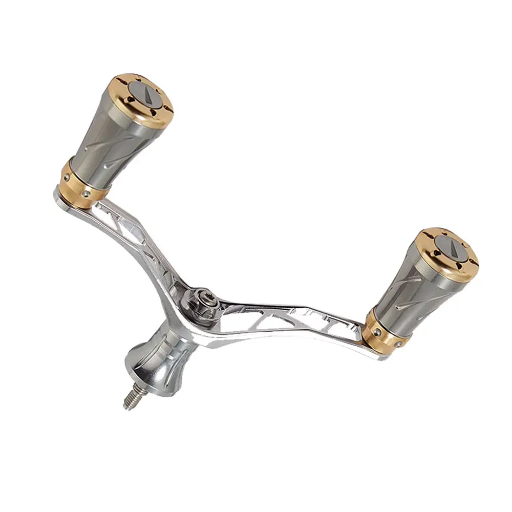 Mango de doble agarre de Metal ligero para SHIMANO y DAIWA, perillas de carrete de pesca giratorio con rodamientos, mangos dobles para carrete de pesca - imagen 3