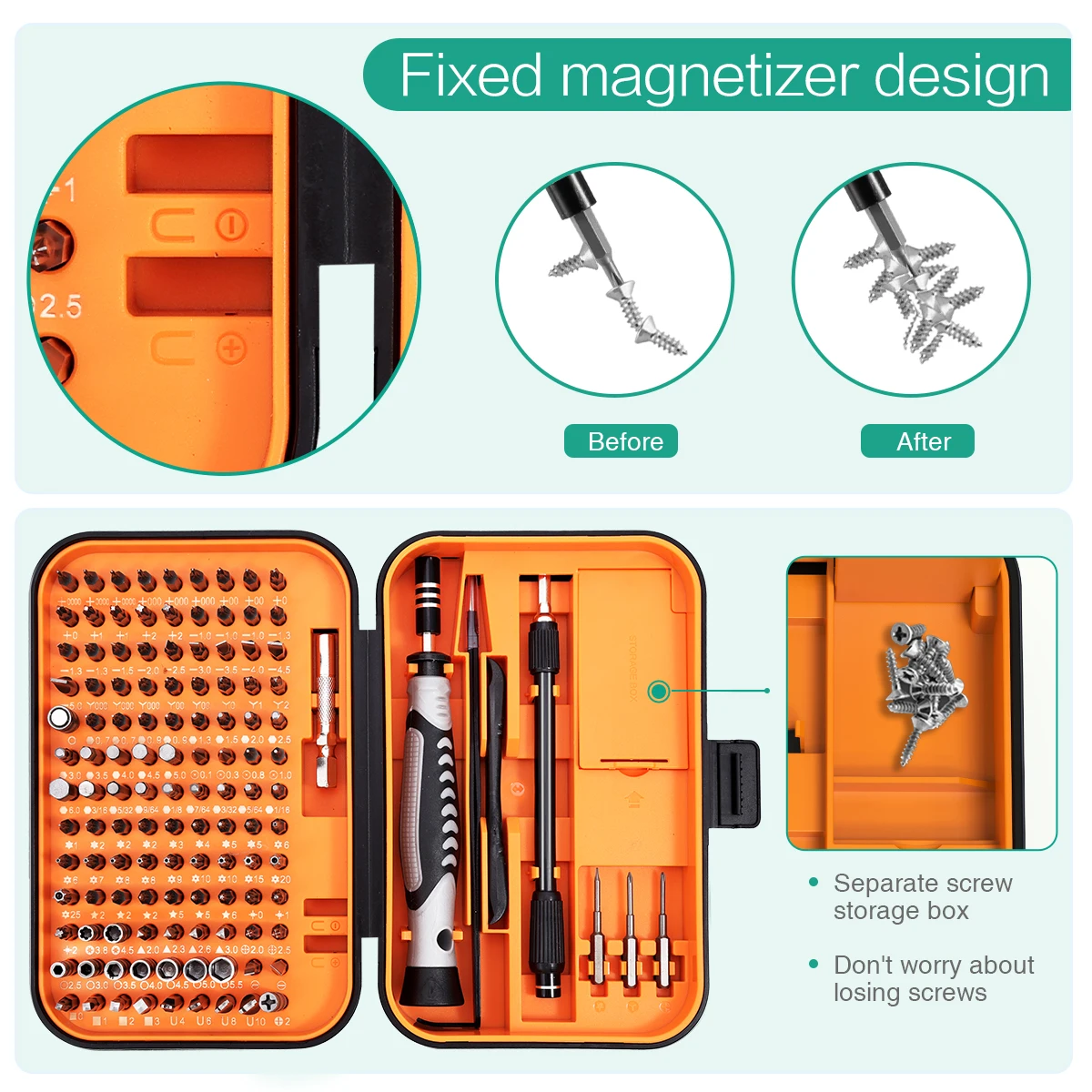 Destornilladores de precisión magnéticos – Kit para reparar PC y móvil - imagen 3