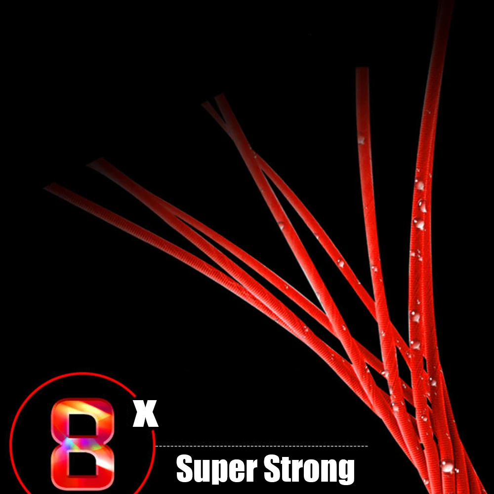 Thornsline-sedal de pesca trenzado Never Fade, 100M, Ultra suave de Japón, multifilamento rojo, 8x Pe, todo para pesca - imagen 2