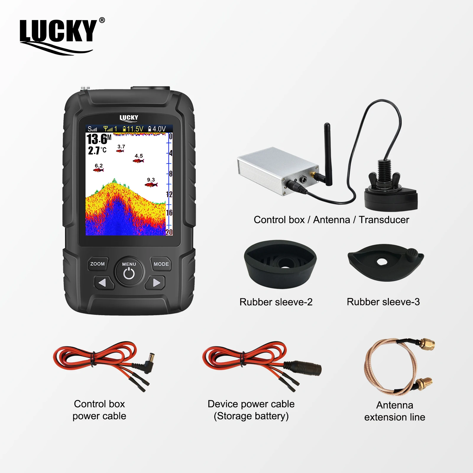 Lucky FF718LiC-WL buscador de peces portátil inalámbrico 100M/328 pies Sonar profundidad sonda echosonda echolot echo sondeur deeper - imagen 4