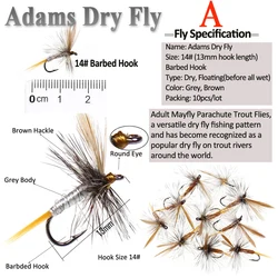 Wifreo Moscas Secas Adams - Pack para Trucha: Caddis, Midge, Mayfly
