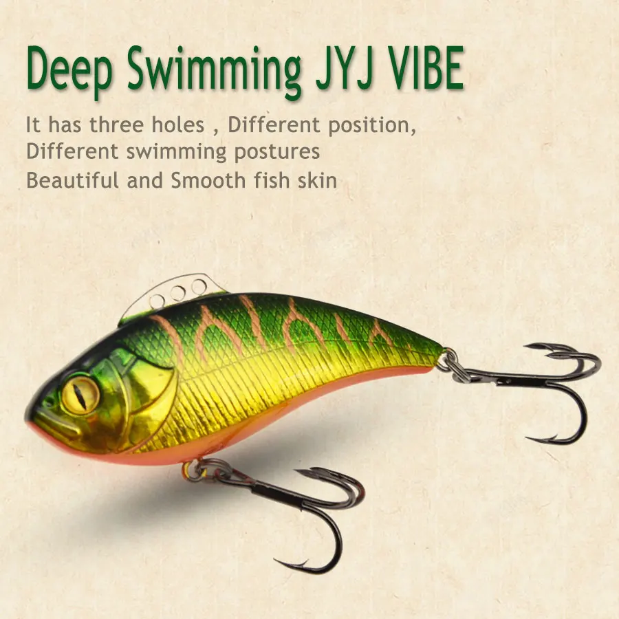 JYJ-aparejos de pesca de lubina, 6cm, 12g, vibración continua, hundimiento profundo duro, VIB, isca leurre - imagen 4