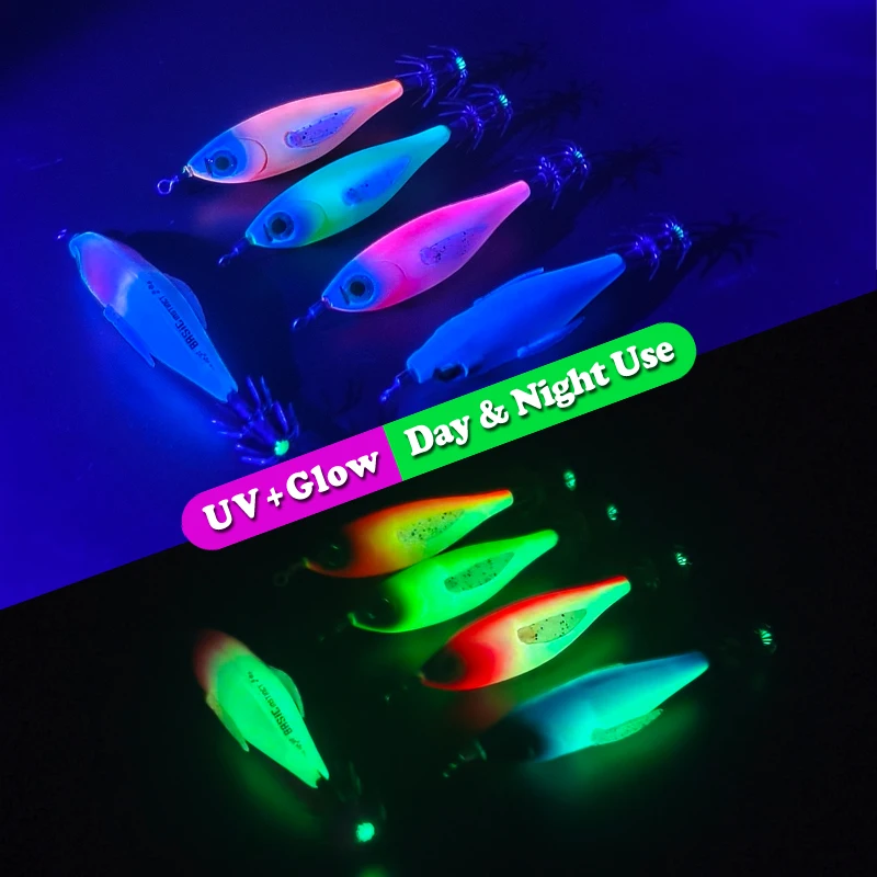 5 uds cebo de calamar 4,8g Webfoot pulpo Egi señuelo de agua salada camarones artificiales Egi señuelo sepia calamar Horizontal Jig gancho Kit herramienta - imagen 5