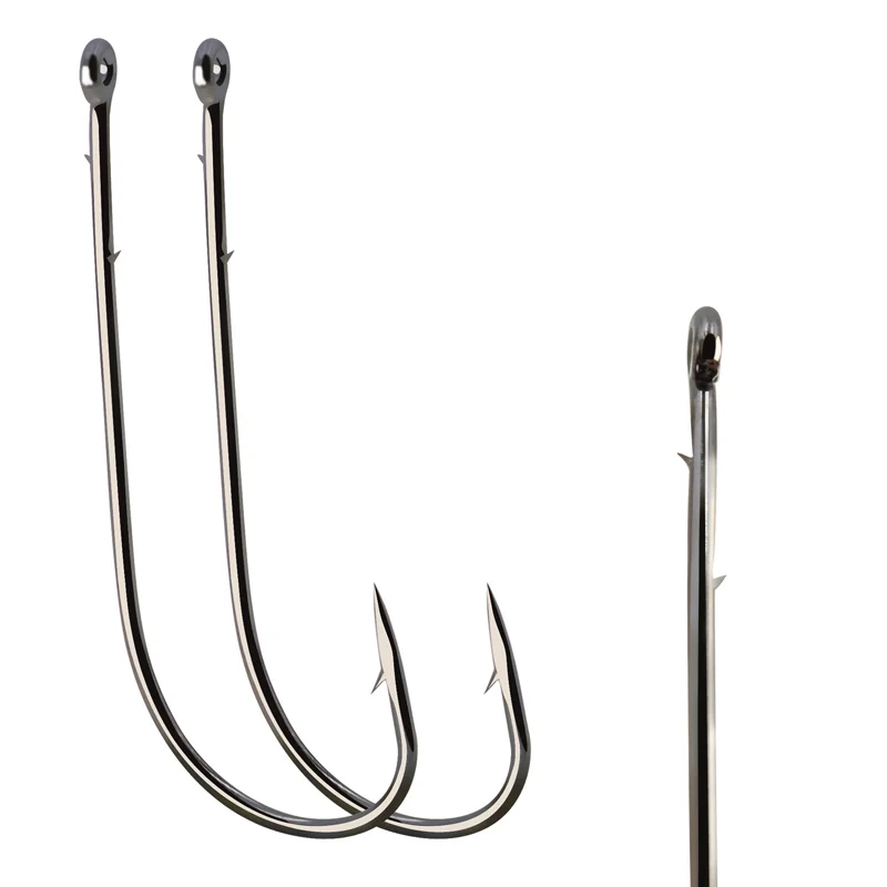 Anzuelos ZYZ Aberdeen, anzuelos de pesca de caña larga, acero rico en carbono con púas traseras, accesorios de pesca con cebo fuerte colgado - imagen 2