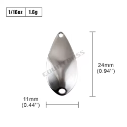 COUNTBASS Cucharas de latón blanco para trucha