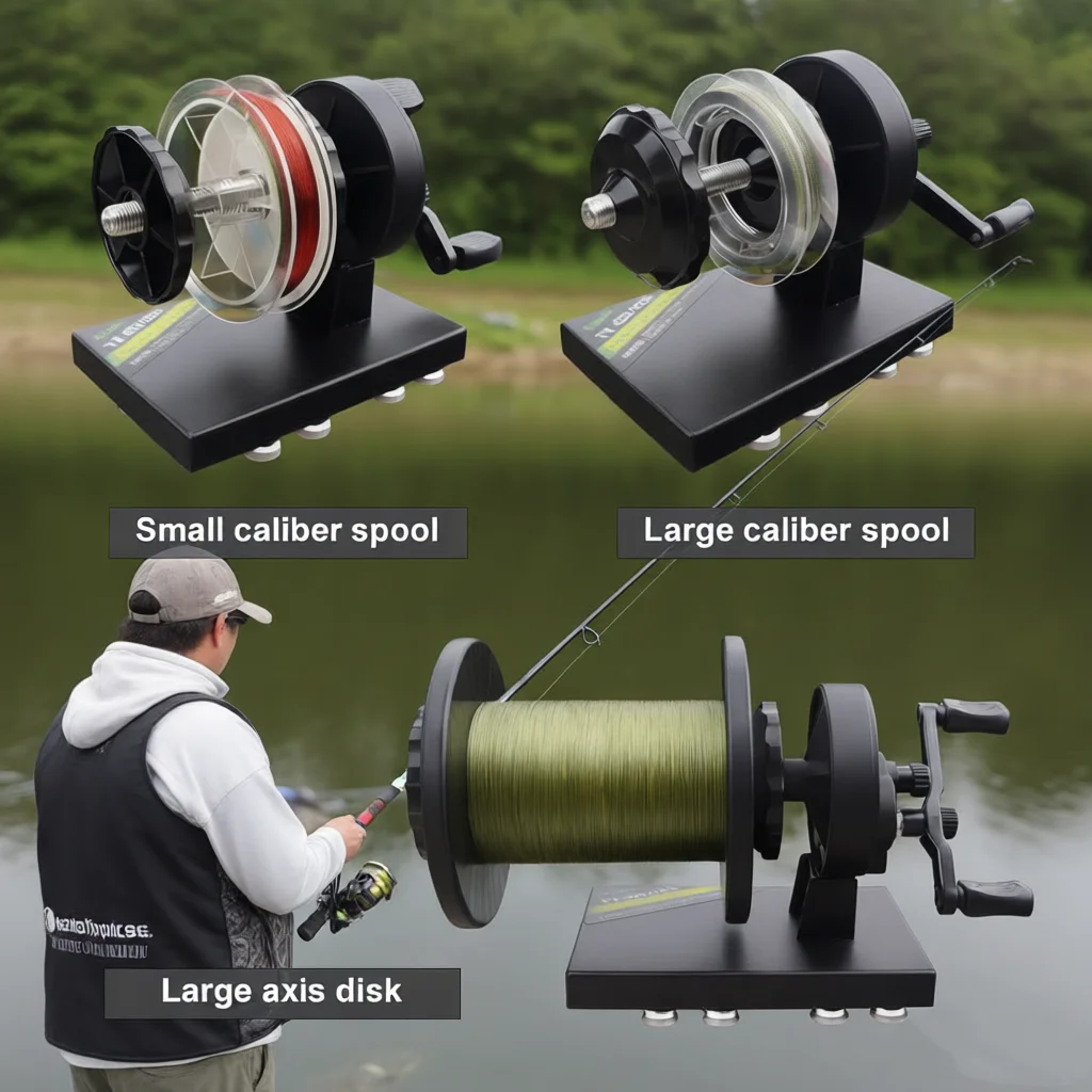 Bobinadora de línea de pesca de sobremesa – Sin enredos para carretes