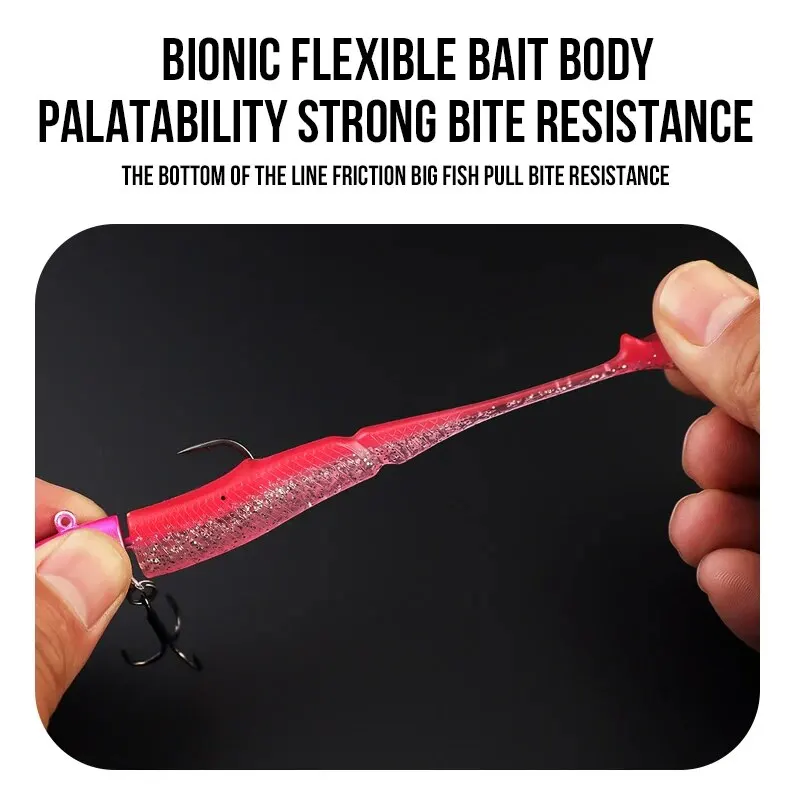 TAIYU Jig Head-señuelos de pesca blandos, 21g, cola en T, señuelo de silicona, Wobblers, cuchara giratoria de Metal, cebo para Lucio, trucha, lubina, aparejos de pesca - imagen 3