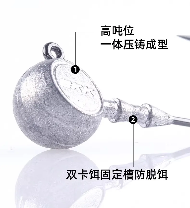 BKK 9050NP Jig Head tambor con púas – Anticolgante para vinilo lubina - imagen 3
