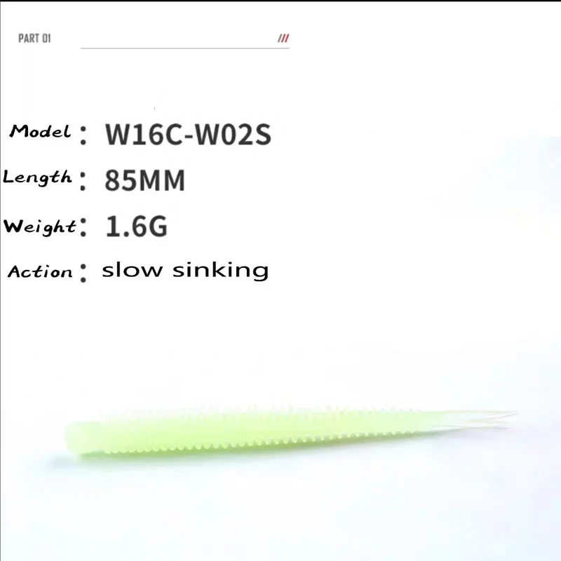 LUTAC-señuelo de pesca suave de camarón de alta calidad, longitud 85mm, peso 1,6g, nuevo diseño - imagen 4