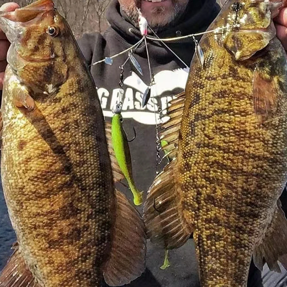 24/20 piezas cola de paleta Drop Shot Shad Swimbait 6,5 cm 4cm Texas Rigs señuelos blandos Leurre Souple trucha perca Zander pesca cebo suave - imagen 5