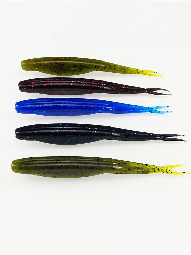 Señuelo de Pesca ESFISHING, cebo de silicona suave, Super Fluke, 90mm, 120mm, accesorios de Pesca Minnow Isca, Leurre Souple Pesca - imagen 2