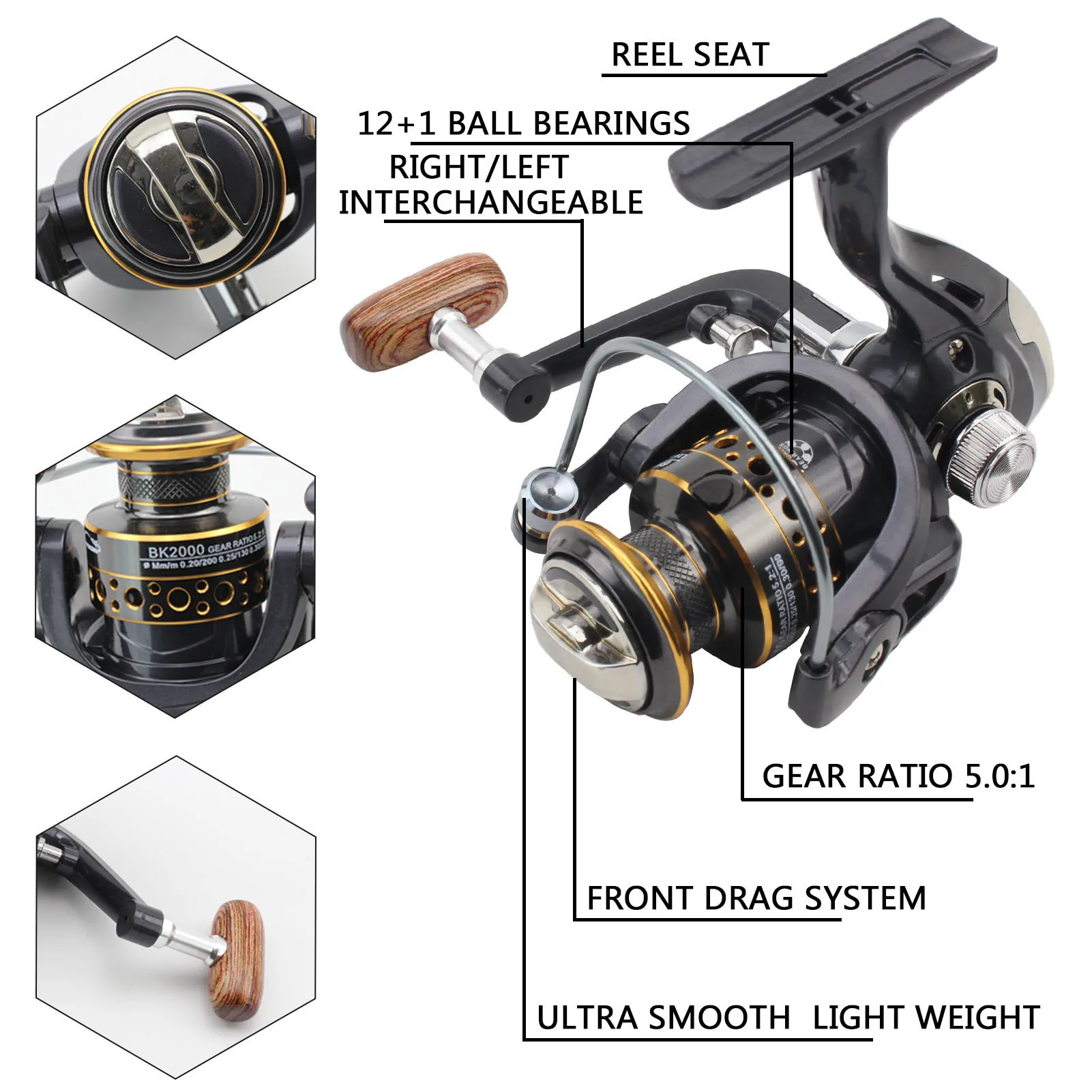 Caña de pescar telescópica de carbono, aparejos de pesca de viaje de alta calidad, 2,1 M - imagen 5