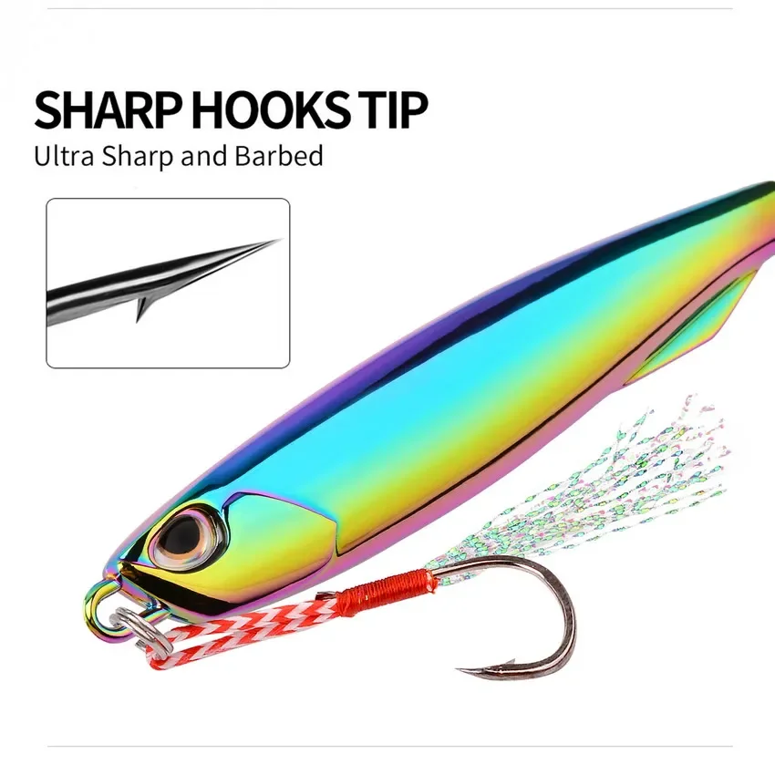 10/30 Uds. Señuelos chapados DUO Metal Jigs 7g 10g 15g 20g 30g 40g 60g Jigging Crankbait Jig señuelo de Pesca señuelos de agua salada - imagen 2
