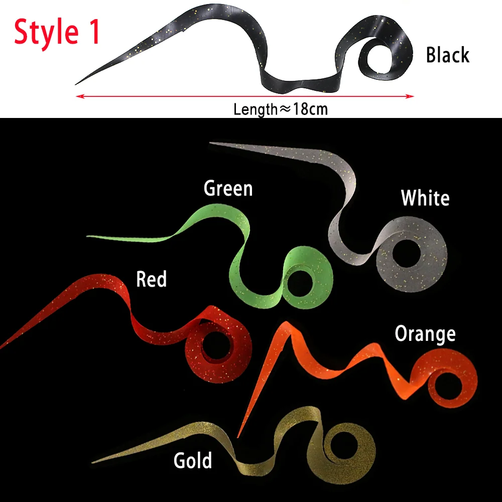 LIONRIVER 20 piezas faldas luminosas de goma de silicona Streamer remolques plantillas pargo pesca de agua salada Material de señuelo de curricán - imagen 2