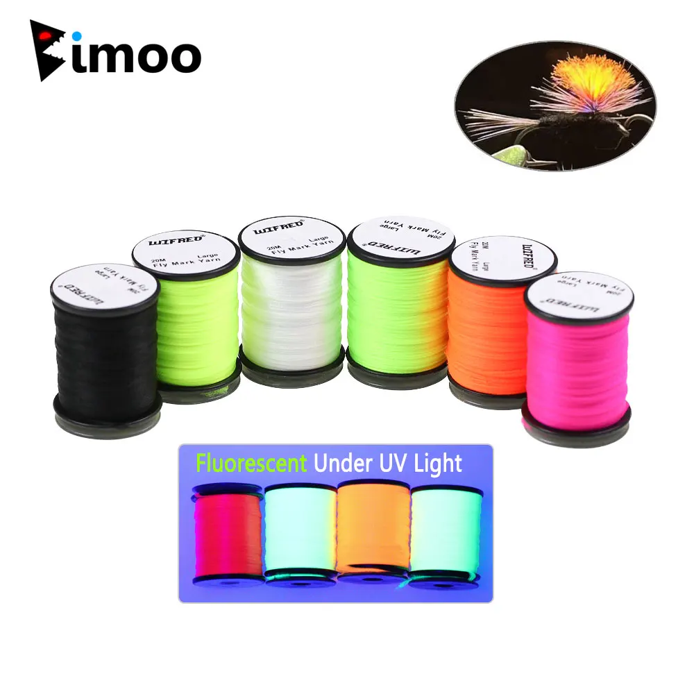 Bimoo-alambre de poste de alta visibilidad Para, Material de atado de moscas, hilo sintético flotante Para postes de paracaídas, ala dividida, moscas secas Adams, 20m