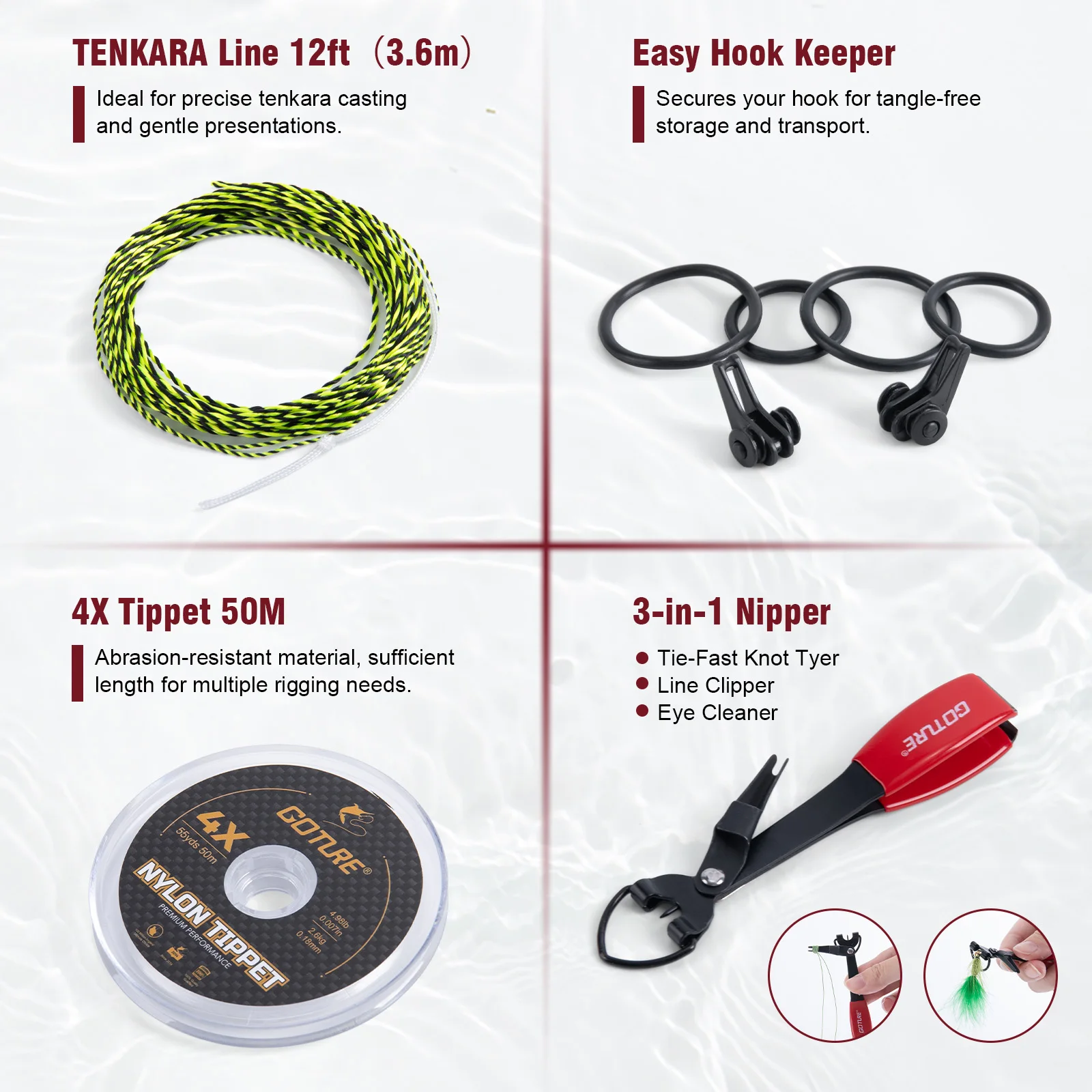 Caña de pescar Goture Combo pesca con mosca caña Tenkara alimentador cañas telescópicas 3,6 M/12 pies caña de pescar corcho/mango de carbono para regalo de hombre - imagen 4