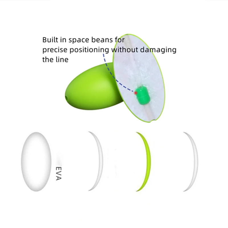 100 unids/set flotador de pesca de siete estrellas frijoles aerodinámicos flotador fluorescente agrandado siete estrellas flotantes equipo de pesca de carpa - imagen 5