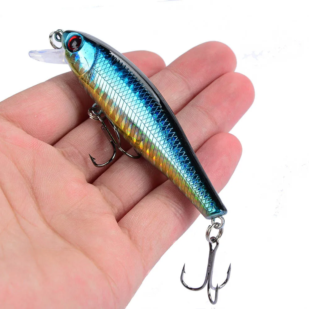 Señuelos de pesca Jerkbait Minnow, cebo duro, Wobblers artificiales para curricán, lubina, Swimbait, 1 ud. - imagen 5