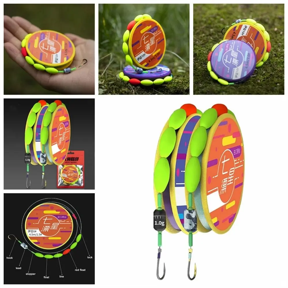 Anzuelos de pesca de acero al carbono, tapón de pesca de línea, anzuelos de pesca de plomo con línea, anzuelo de pesca flotante y línea de pesca - imagen 3