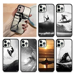 Funda de teléfono con ondas oceánicas para tabla de Surf en la playa, para iPhone 17 Air 11 12 13 15 16 14 Pro MAX Plus