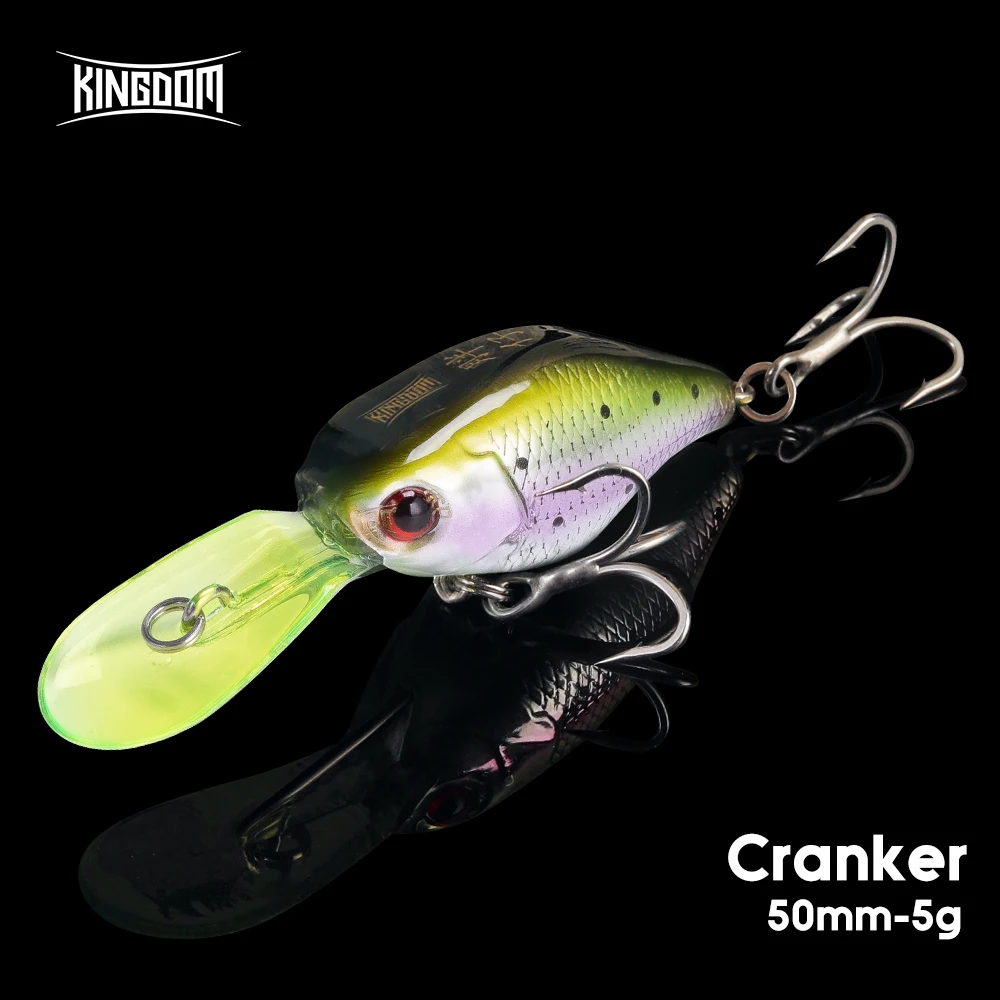 Kingdom Crankbaits - Crankbait minnow hundimiento lento para lubina y trucha - imagen 2