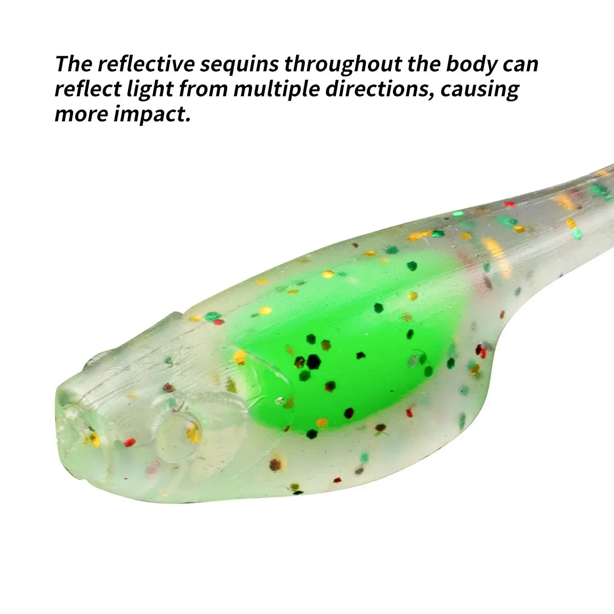 25 unids/lote paleta t-tail Shad Ajing señuelo de pesca 5cm 0,8g Rockfish goma suave señuelo Artificial cebo lubina - imagen 3