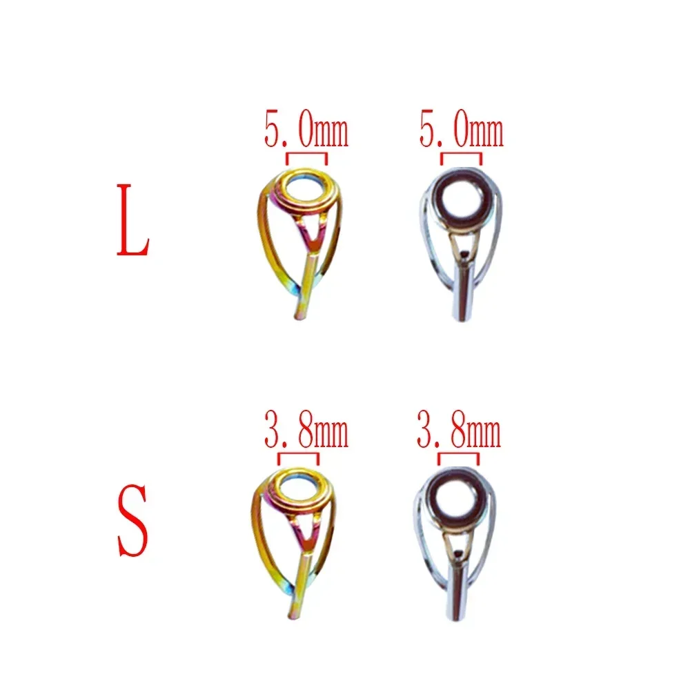 Anillo guía para caña superior de pescar, punta de línea de 1,2mm-3,0mm, anillos oculares DIY de acero inoxidable, Kit de reparación de postes, accesorios de repuesto - imagen 3