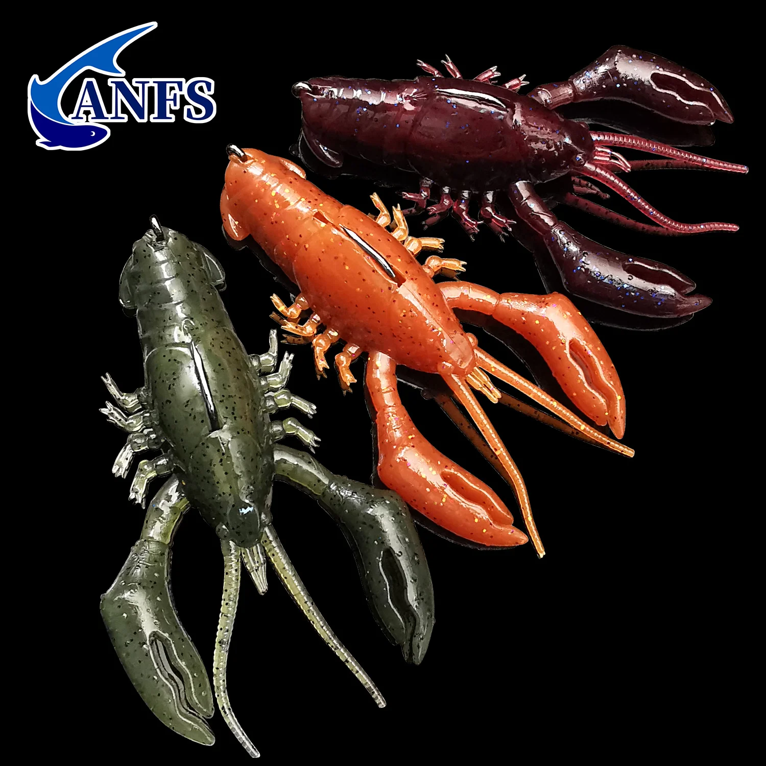 ANFS-señuelo de camarón suave realista, cebo Artificial para pesca en agua salada y dulce, regalo perfecto para pescador, 1 ud. - imagen 2