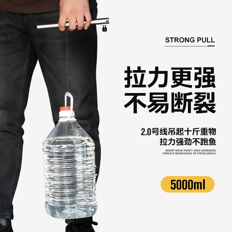 PD Fishing Tackle Subline Double Hooks Finished Tied Hooks Set Iseini Nylon Line Barbed Izu Golden Sleeve - imagen 3