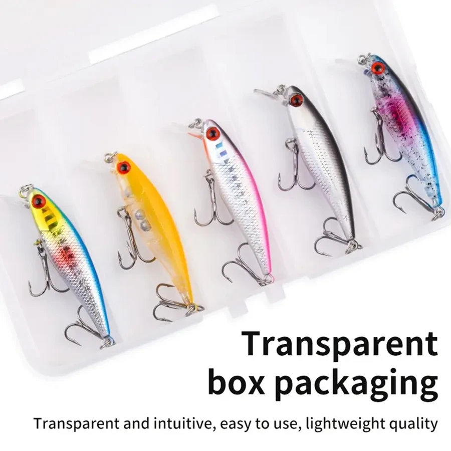 5 unids/caja Jerkbait Minnow cebo Artificial duro Wobblers para Lucio Trolling Crankbaits juego de Señuelos de Pesca Swimbait aparejos de pesca - imagen 2