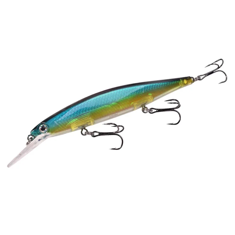 Señuelo de pesca flotante Minnow, Wobblers de plástico, 12,5 cm, 12,8g, cebo duro Artificial, Topwater, Lucio, lubina, aparejos de pesca Crankbait, 1 ud. - imagen 5