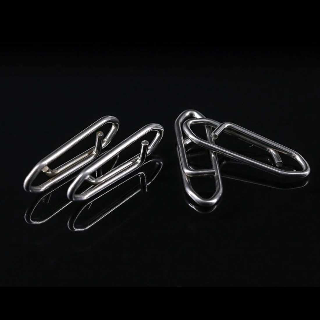 FishTrip 50 Uds Clip de presión de pesca rápido de acero inoxidable para aparejos terminales de agua dulce de agua salada - imagen 5